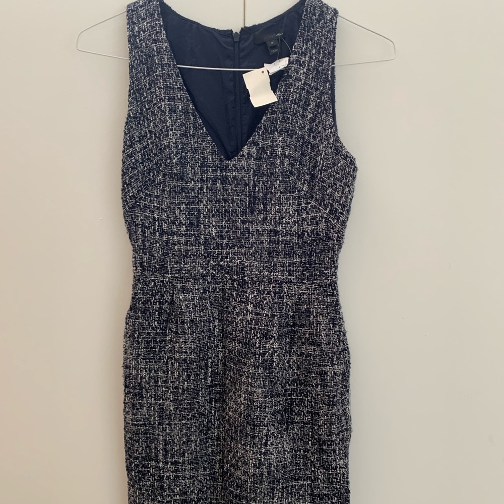 NWT!!!J crew sleeveless v neck tweed dress size 2